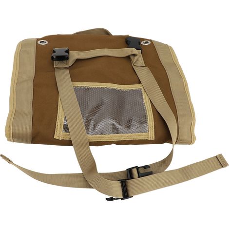 Multifunktionale, tragbare Werkzeugtasche aus khakifarbenem Oxford-Gewebe, ideal zur Aufbewahrung und Organisation Ihrer Reparatur- und Elektrowerkzeuge. (1/2)