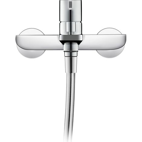 Duravit D-Neo Miscelatore monocomando vasca esterno sistema di miscelazione in ceramica, con deviatore, cromo HG, DE5230000010 (1/4)