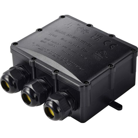 TRU COMPONENTS Abzeigdose IP68 wasserdicht, 4 Eingänge, 0,5 - 4,0 mm² TC-14745292 Schwarz TRU COMPO (1/5)