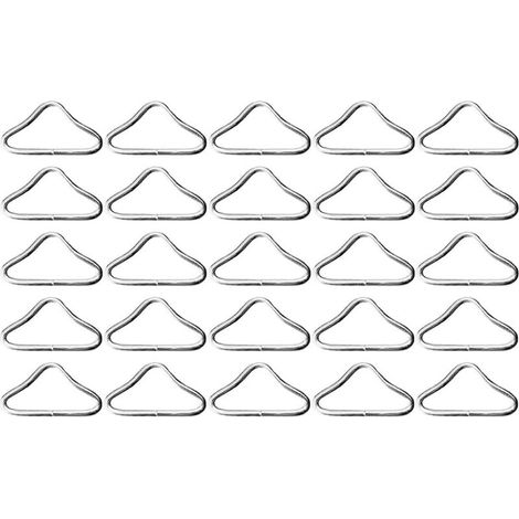 30 Pièces Boucles Triangulaires Métalliques Pour Trampoline Anneaux En Métal Galvanisé Connecteurs Robustes Pour Sangles De Trampoline Accessoires De Remplacement Sécurisés (1/5)