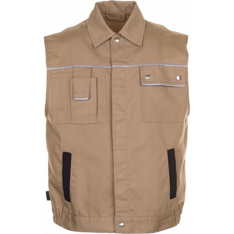 Planam Canvas 320 Weste khaki/schwarz L (1/5)