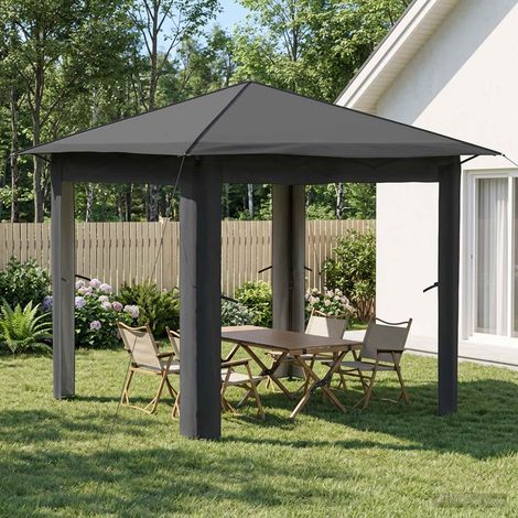vidaXL Gazebo senza Parete 2,6 x 2,6 m Grigio chiaro e Antracite (1/5)