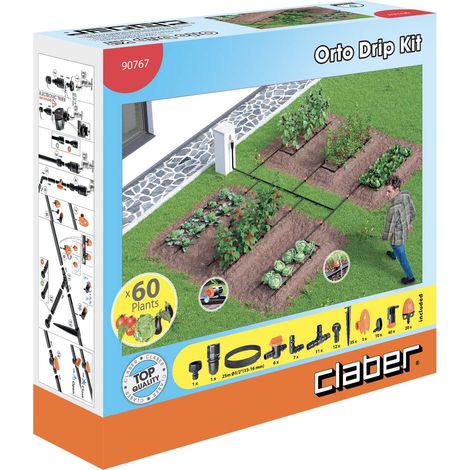 CLABER 90767 ORTO DRIP KIT PER ORTO X 60 PIANTE IRRIGAZIONE A GOCCIA ESPANDIBILE
