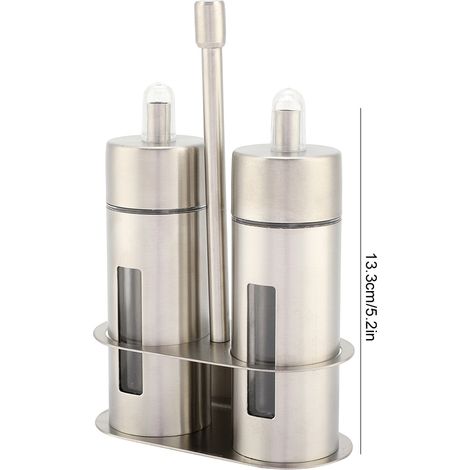 Küchenutensilien: Auslaufsicherer Öltopf aus Edelstahl, Flasche für Sojasauce, Essig und Gewürze (1/5)