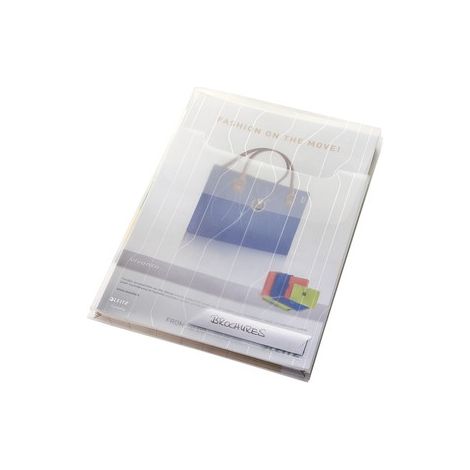 Leitz Buste Combifile Espandibili Con Lembo A4, Polipropilene 200 Micron, Bianco Trasparente, Confezione Da 3