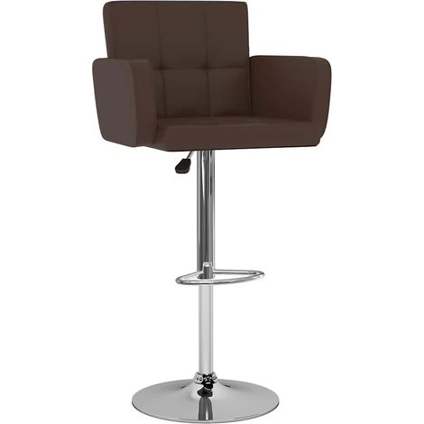 Maison Exclusive - Barhocker 2 Stk. Braun Kunstleder (1/5)