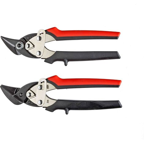 Cisailles en fer-blanc à lames courbes Freund Mini 180 mm La gauche