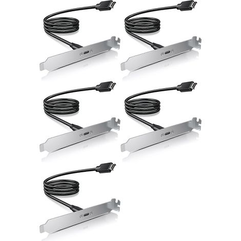 Adaptateur de panneau avant USB-C 5 ports 20 Gbit/s USB 3.2 Gen 2x2 avec câble d'extension pour connecteur de carte mère, connecteur USB-C femelle vers USB 20 broches (1/4)