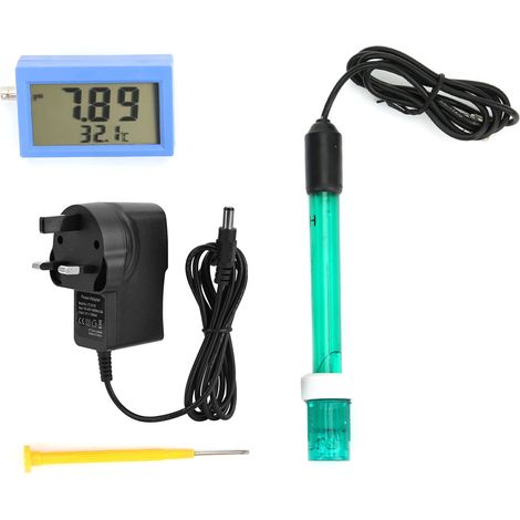 Mini contrôleur en ligne pH Température Qualité de l'Eau Testeur pour Piscine Aquaculture (Fiche UK 220V) (1/5)