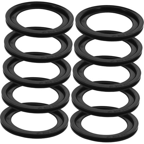 Joint de Cuvette de Toilette -car, 10 Pièces en Silicone Noir (1/5)