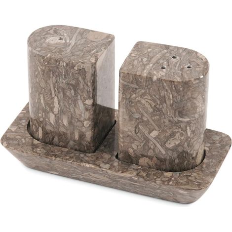 Salière et poivrière en marbre de 6,3 cm fabriquée à la main en pierre saleros pour table de cuisine, porte-sel rose, décoration de cuisine de ferme, essentiels élégants pour la maison (1/5)