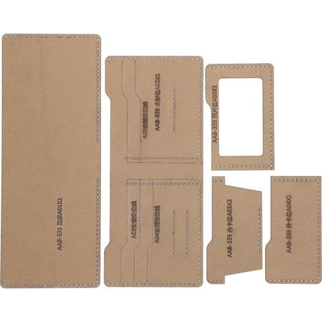 Acryl-Schablone für eine kleine Ledergeldbörse, DIY-Nähvorlage, Bastelset für Lederwaren-Accessoires (1/5)