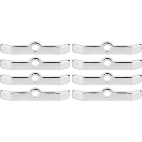 Ventildeckel-Befestigungsklammer, Dichtung, verchromter Ventildeckel, silber, 8-teiliger Satz. (1/5)