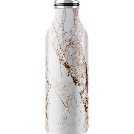 Borraccia Termica 500ml per Palestra Ufficio Scuola, in Acciaio Inox, Thermos per Bevande Calde 12h e Fredde 24h, Senza BPA, Ecologica (1/5)