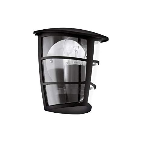 Applique Esterno Moderna Aloria Alluminio Nero 1 Luce E27 (1/4)