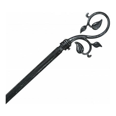 Tringle à rideau extensible métal 120-210 cm – Embouts spirale noir – Facile à poser – Pour fenêtres de toutes tailles