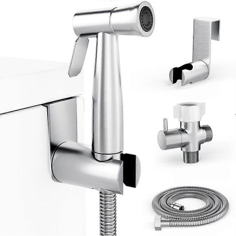 Bidet-Sprühkopf für Toiletten, Handbrause-Set, Duschset für Stoffwindeln – Einfache Installation – Edelstahl (1/5)
