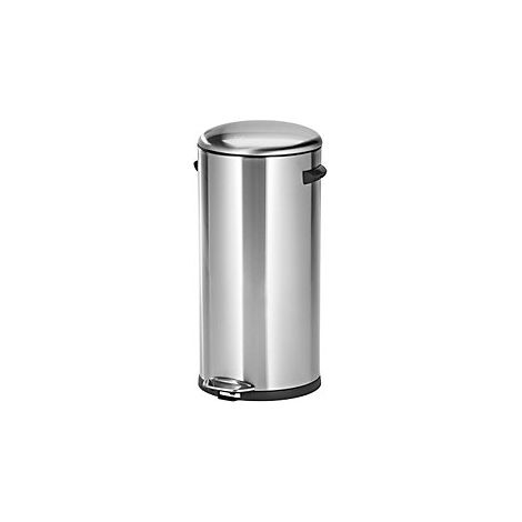 Cubo de acero inoxidable con pedal  redondo  capacidad 20 l  (1/4)