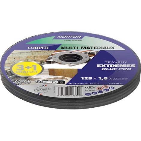 Disco Multi Taglio 125x1,6x22,2 Lotto 3+1 - Norton