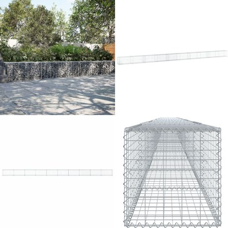 vidaXL Panier gabion avec couvercle 1000x50x50 cm fer galvanisé (1/5)
