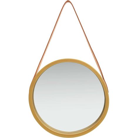 Maison Exclusive - Wandspiegel mit Gürtel 40 cm Golden (1/5)