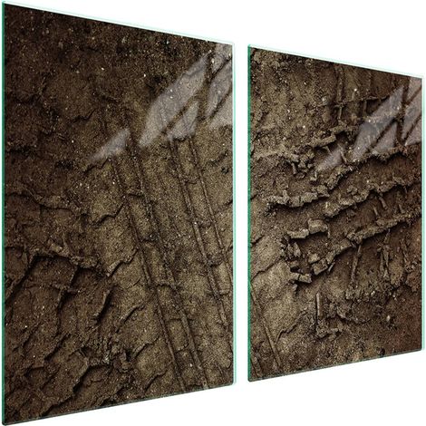 Plaque de protection en verre pour poêle 2x45x52 Trace (1/5)