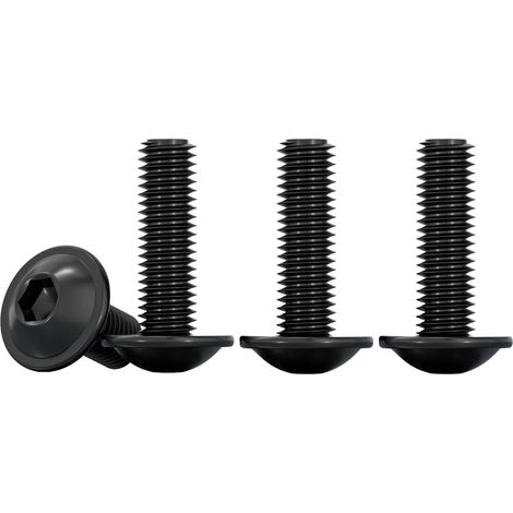Vis à Tête Cylindrique à Six Pans Creux, M5x20mm Boulon à Tête Hexagonale Acier Inoxydable A2 V2A Vis à Métaux pour Les Connexions Mécaniques, Noir, 20 Pièces (1/5)