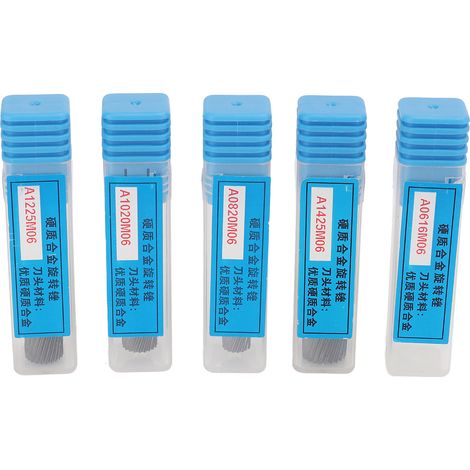 Lot de 5 fraises carbure monobloc lime rotative coupe simple, queue 6mm/0,24in, pour gravure, polissage, perçage (1/5)