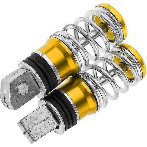 Paar Motorrad-Fußrasten aus Aluminium mit Federung hinten, 105 x 30 mm – Gelb (1/5)