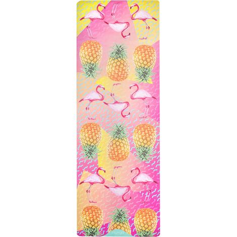 Esterilla de yoga Myga Suede, esterilla de ejercicio antideslizante de ante, 183 x 61 cm. (1/4)