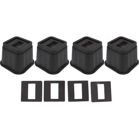 4 Ensembles de rehausseurs de Meubles en Caoutchouc antidérapants de 4 Pouces pour Rangement, Bureau, canapé, Chaise, Machine à Laver (1/5)