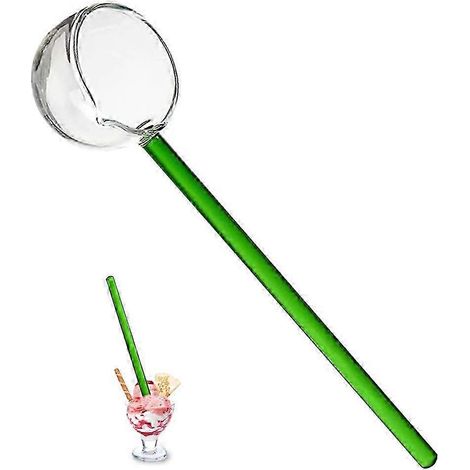Cuillères à mélanger en verre, cuillères à café transparentes, cuillères à lait, cuillères à cocktail, cuillères à glace pour bar, banquet et fêtes EQZ (1/5)