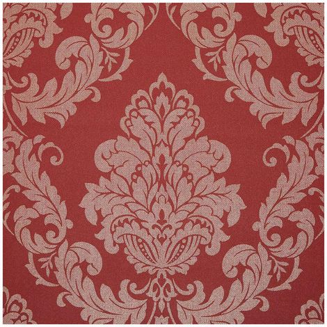 Gothica Damask Wallpaper Red Gold Textured Paste The Wall Vinyl Classic Ornate (1/4)