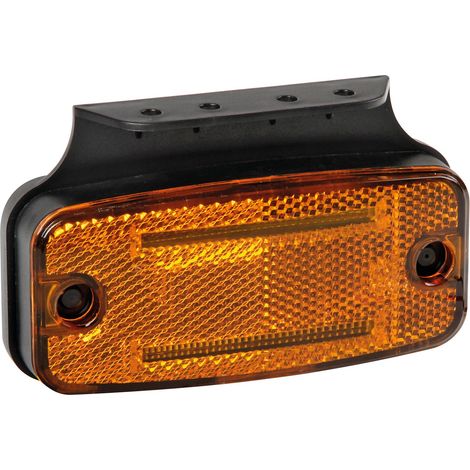 Luce ingombro con catarifrangente e staffa - 2 Led - 12/24V - Arancio (1/3)
