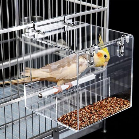 Vogelfutterhaus für Käfige, auslaufsicher, tropffrei, für Wellensittiche und Kakadus (250 ml Fassungsvermögen)