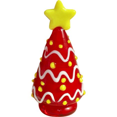 Adorables figurines miniatures de sapin de Noël en verre, ornements artisanaux pour la maison et la table, petits cadeaux de Noël (1/5)