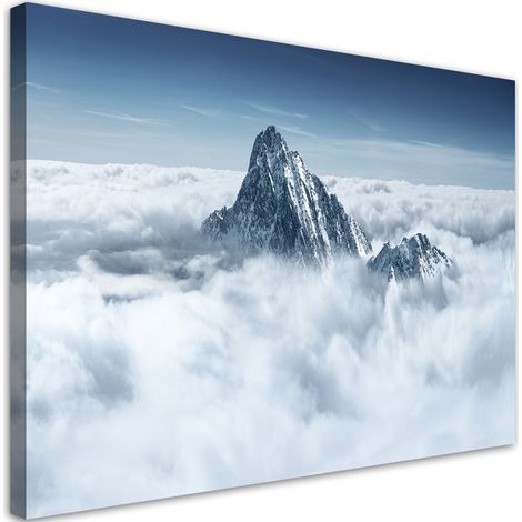 Quadro su tela, Alpi sopra le nuvole - 90x60 (1/5)