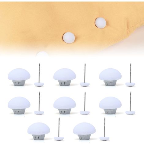 Clip de Couette, Clip de Housse de Couette, Plastique Couette Clip, Clip de Fixation Couette Anti-dérapant, Motif Champignon avec Boutons, pour Matelas Housse de Couette et Vêtements, 8 Pièces, Blanc (1/5)