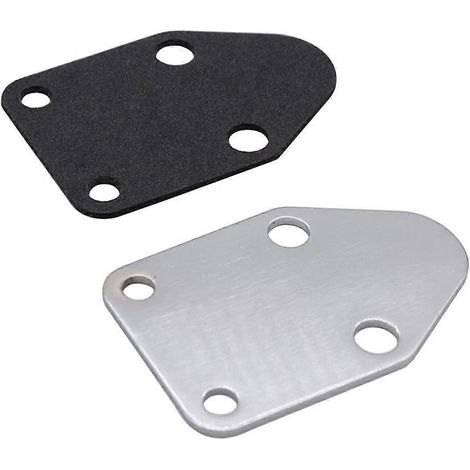 Plaque d'obturation chromée pour pompe à carburant SBC avec joint pour moteurs Chevy SB 283, 327, 350, 383 et 400. (1/5)
