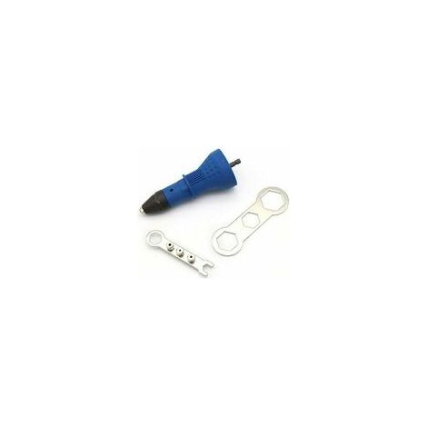 EASYCOMFORT Accessoires D'Outils accessoires de pistolet à riveter-Adaptateur de pistolet à riveter bleu (1/2)