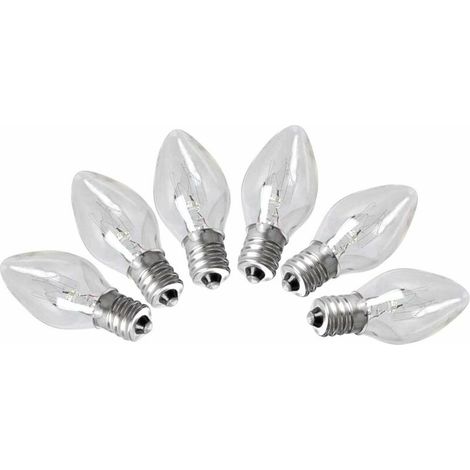 Set di 6 lampadine di sale himalayano E12, 15 Watt per illuminazione decorativa della camera da letto 220-240V