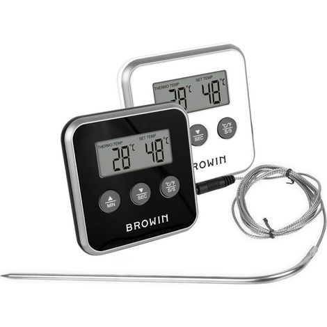 Elektronisches Küchenthermometer 0 +250 °C weiß/schwarz