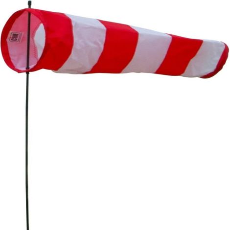 Manche à air Crrynuo - 1 pièce - 60 cm Rouge/Blanc - Manche à air professionnelle - Avec bande réfléchissante PET - Pour jardin et (1/5)