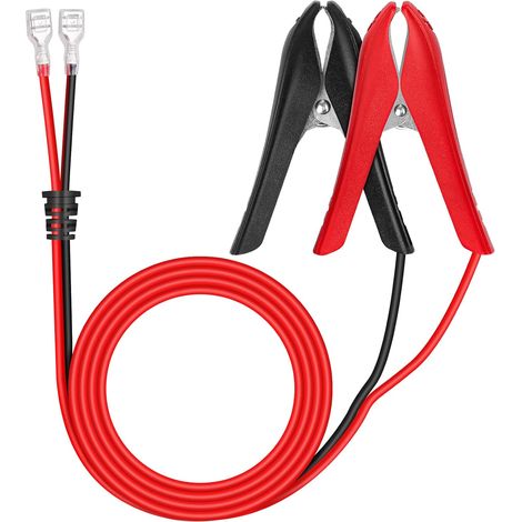 Pinces Crocodiles avec Câble 1.8M, Pinces Crocodiles 12v PVC, Noyau Cuivre, 18Awg, pour Charge de Batterie, Connexion Batterie de Secours Etc PVC, noyau en cuivre, pour charge de batterie de secours (1/5)