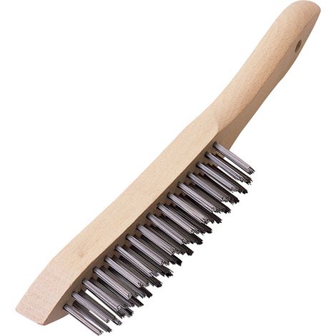 Draper Tools 31563-310 High-Resistance Scratch-Resistant 4-Row Metal Wire Brush for Heavy-Duty Cleaning and Surface Preparation (1/5)