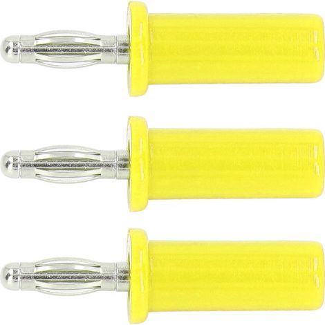 10 Stück Laternen-Bananenstecker, Messing, ABS, gelöteter Lautsprecheranschluss für elektronische Geräte, 4 mm, gelb (1/5)