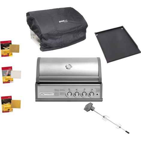 Gasgrill Crossray Heatstrip Einbau Grillpaket 12,4 kW Infrarto-Grill Gas Grill Gartenkamin