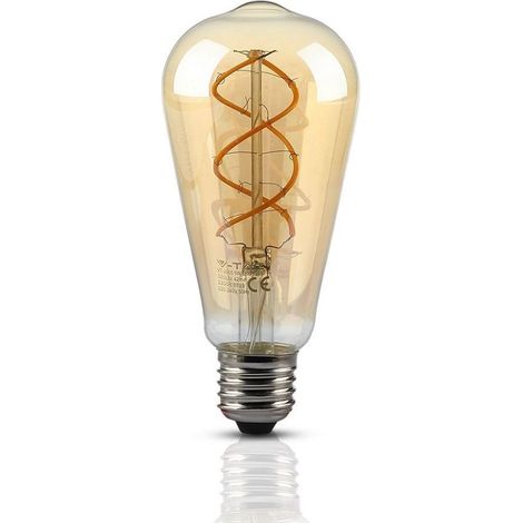 V-TAC VT-2065D LAMPADINA LED E27 5W BULB ST64 FILAMENTO AMBRATA DIMMERABILE - SKU 7416 (1/5)