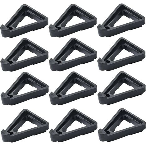 Lot de 12 pices pour pots de fleurs et tagres au sol grand format noir (1/5)