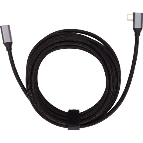 Câble rallonge USB-C 4K 10Gbps dissipation thermique, angle droit pour tablette téléphone 3m (1/5)